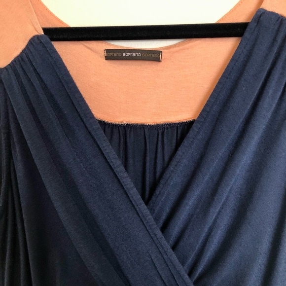 Soprano Color Block V-Neck Dress - Picture 3 of 6